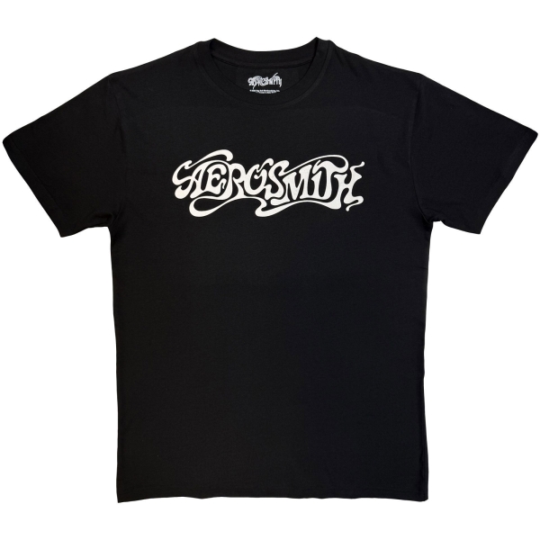 Aerosmith - Logo Mono Uni Bl T-Shirt i gruppen MERCHANDISE / T-shirt / Kommande / Hårdrock hos Bengans Skivbutik AB (5680721r)