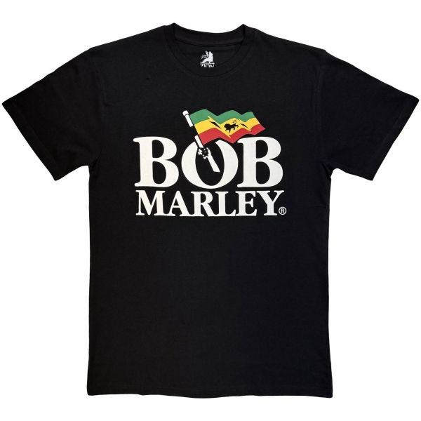 Bob Marley - Logo Mono Uni Bl T-Shirt i gruppen MERCHANDISE / T-shirt / Kommande / hos Bengans Skivbutik AB (5680728r)