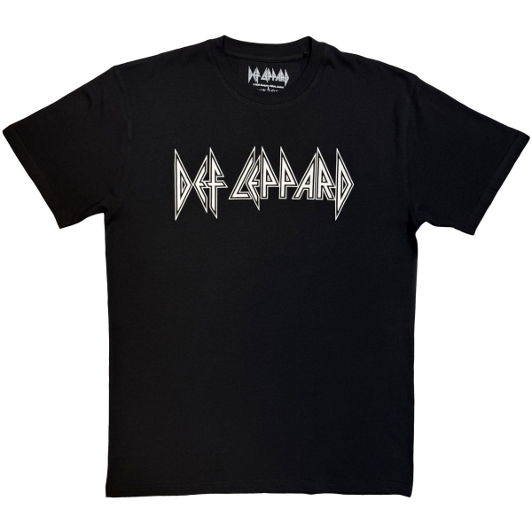 Def Leppard - Logo Mono Uni Bl T-Shirt i gruppen MERCHANDISE / T-shirt / Kommande / Hårdrock hos Bengans Skivbutik AB (5680734r)