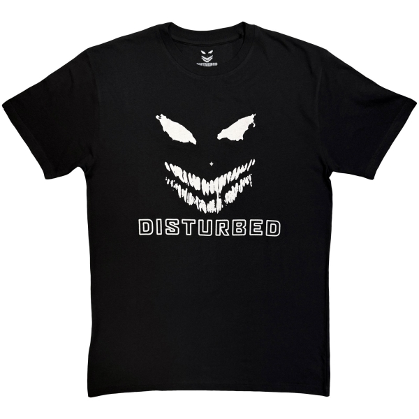 Disturbed - Logo Mono Uni Bl T-Shirt i gruppen MERCHANDISE / T-shirt / Kommande / Hårdrock hos Bengans Skivbutik AB (5680735r)
