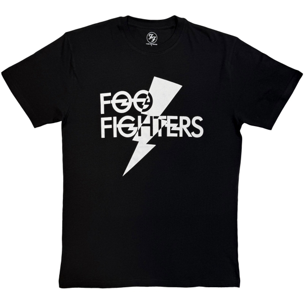 Foo Fighters - Flash Logo Mono Uni Bl T-Shirt i gruppen MERCHANDISE / T-shirt / Kommande / Pop-Rock hos Bengans Skivbutik AB (5680744r)