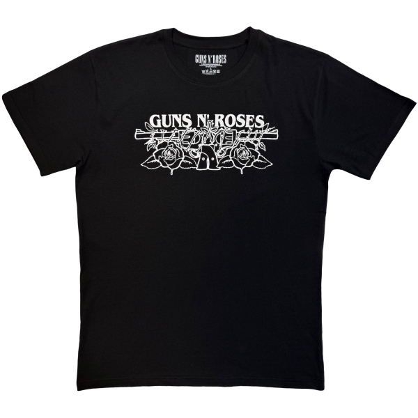 Guns N Roses - Logo Mono Uni Bl T-Shirt i gruppen MERCHANDISE / T-shirt / Kommande / Hårdrock hos Bengans Skivbutik AB (5680752r)