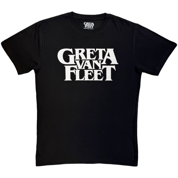 Greta Van Fleet - Logo Mono Uni Bl T-Shirt i gruppen MERCHANDISE / T-shirt / Kommande / Hårdrock hos Bengans Skivbutik AB (5680753r)
