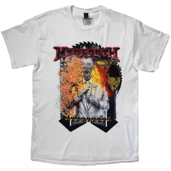 Megadeth - Vic Sawblade Uni Wht T-Shirt i gruppen MERCHANDISE / T-shirt / Kommande / Hårdrock hos Bengans Skivbutik AB (5680760r)