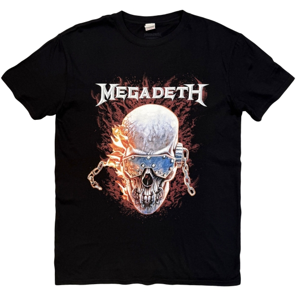 Megadeth - Vic & Flames Uni Bl T-Shirt i gruppen MERCHANDISE / T-shirt / Kommande / Hårdrock hos Bengans Skivbutik AB (5680762r)