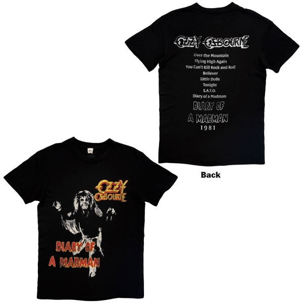 Ozzy Osbourne - Diary Of A Madman Tribute Uni Bl T-Shirt i gruppen MERCHANDISE / T-shirt / Kommande / Hårdrock hos Bengans Skivbutik AB (5680770r)