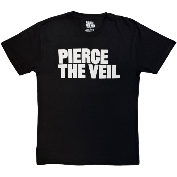 Pierce The Veil - Logo Mono Uni Bl T-Shirt i gruppen MERCHANDISE / T-shirt / Kommande / Hårdrock hos Bengans Skivbutik AB (5680779r)