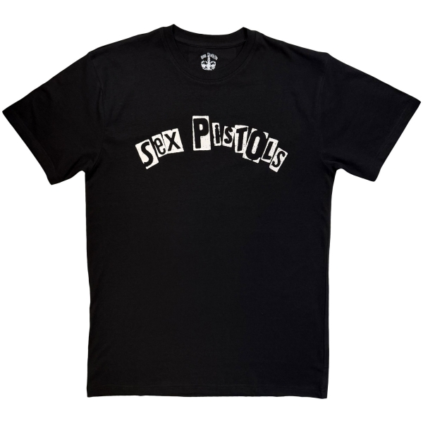 Sex Pistols - Logo Mono Uni Bl T-Shirt i gruppen MERCHANDISE / T-shirt / Kommande / hos Bengans Skivbutik AB (5680794r)