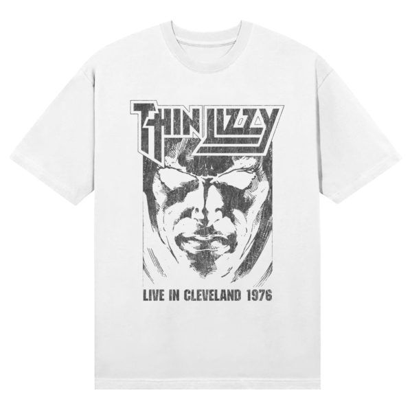 Thin Lizzy - Jailbreak Live In Cleveland 76 Uni Wht T-Shirt i gruppen MERCHANDISE / T-shirt / Kommande / Hårdrock hos Bengans Skivbutik AB (5680798r)