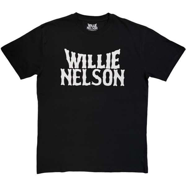Willie Nelson - Logo Mono Uni Bl T-Shirt i gruppen MERCHANDISE / T-shirt / Kommande / hos Bengans Skivbutik AB (5680800r)