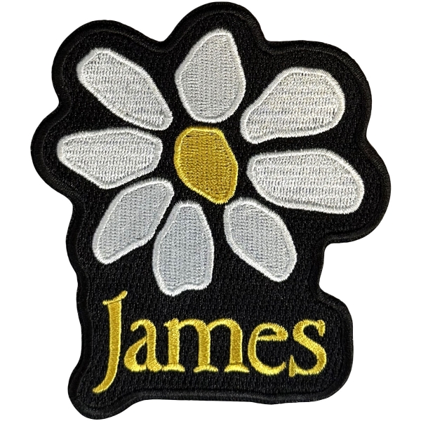 James - Yellow Logo White Daisy Woven Patch i gruppen MERCHANDISE / Tygmärke /  /  hos Bengans Skivbutik AB (5680920)