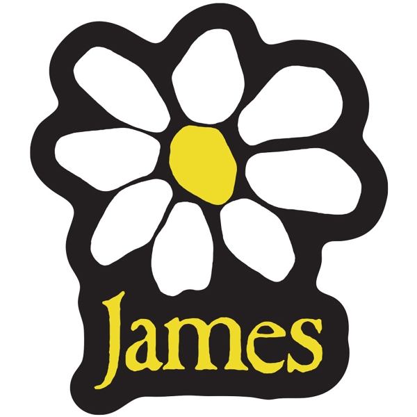 James - Yellow Logo White Daisy Sticker i gruppen MERCHANDISE / Merch / Kommande / Pop-Rock hos Bengans Skivbutik AB (5680923)