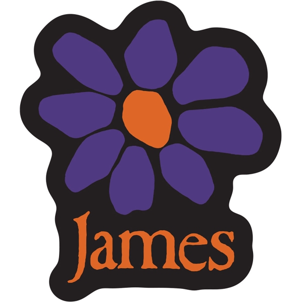 James - Orange Logo Purple Daisy Sticker i gruppen MERCHANDISE / Merch / Kommande / Pop-Rock hos Bengans Skivbutik AB (5680924)