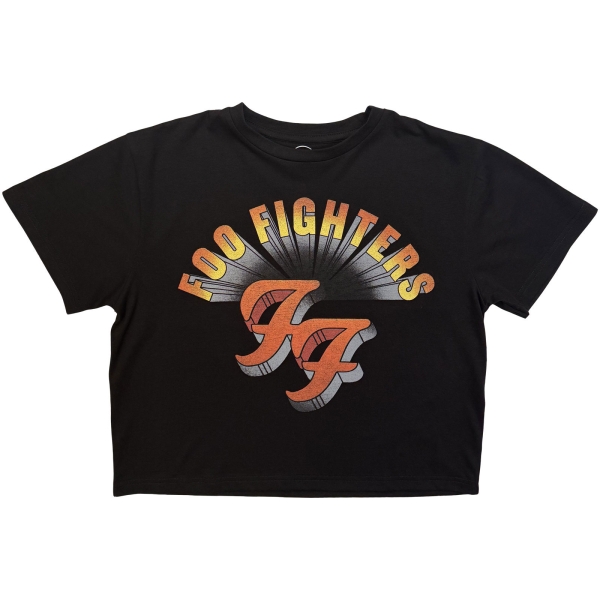 Foo Fighters - Retro Rock Emblem Lady Bl Crop Top i gruppen MERCHANDISE / T-shirt / Kommande / Pop-Rock hos Bengans Skivbutik AB (5681159r)