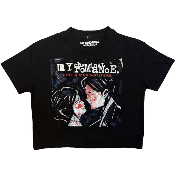 My Chemical Romance - Three Cheers Lady Bl Crop Top i gruppen MERCHANDISE / T-shirt / Kommande / Pop-Rock hos Bengans Skivbutik AB (5681169r)