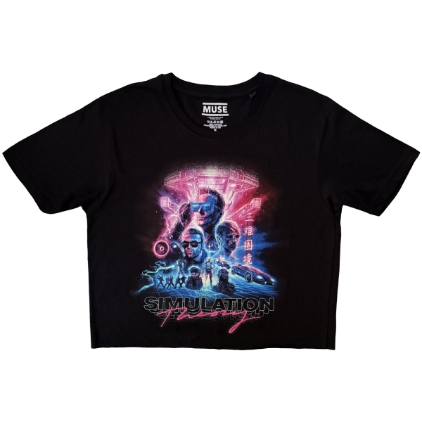 Muse - Simulation Theory Lady Bl Crop Top i gruppen MERCHANDISE / T-shirt / Kommande / Pop-Rock hos Bengans Skivbutik AB (5681171r)