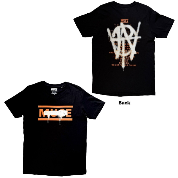 Muse - Grafitti Tracklist Uni Bl T-Shirt i gruppen MERCHANDISE / T-shirt / Kommande / Pop-Rock hos Bengans Skivbutik AB (5681175r)