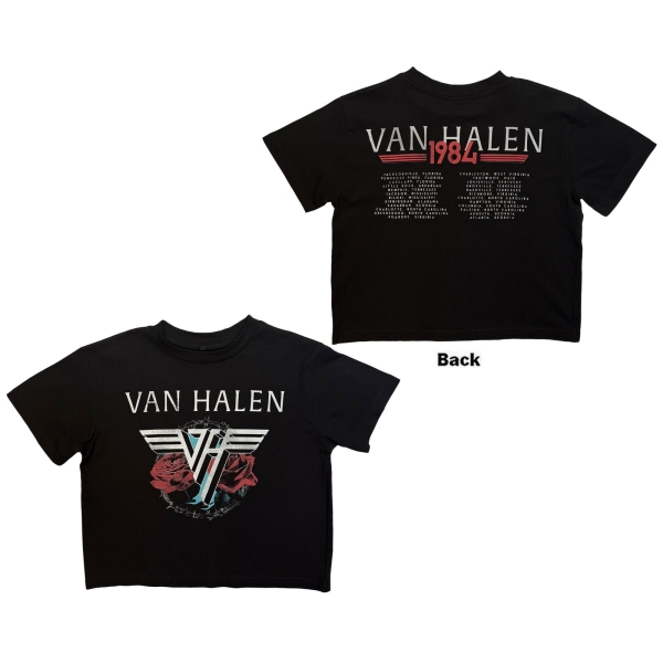 Van Halen - 84 Tour Lady Bl Crop Top i gruppen MERCHANDISE / T-shirt / Kommande / Hårdrock hos Bengans Skivbutik AB (5681191r)
