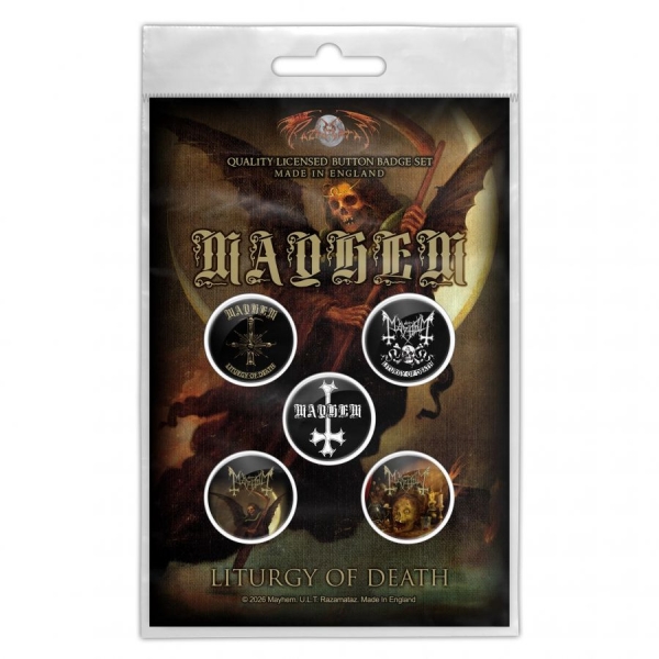 Mayhem - Buttom Badge Pack i gruppen VI TIPSAR / Fredagsreleaser / 2026-08-28 hos Bengans Skivbutik AB (5682528)