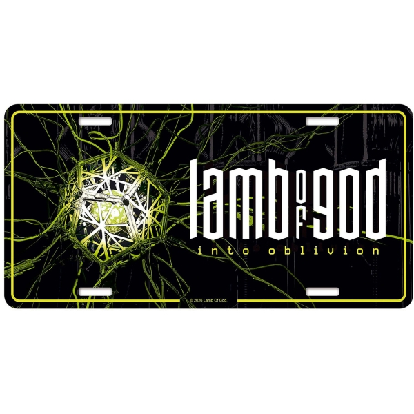 Lamb Of God  - Into Oblivion Number Plate i gruppen MERCHANDISE / Merch / Kommande / Hårdrock hos Bengans Skivbutik AB (5683341)