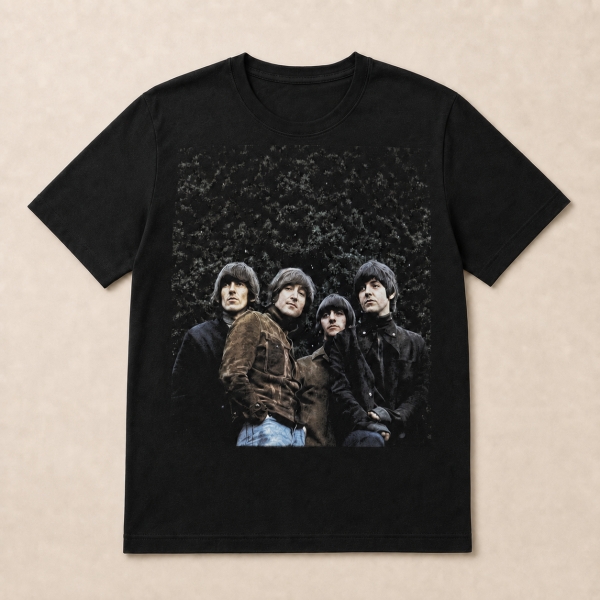 The Beatles - Rubber Soul Photo Uni Bl T-Shirt i gruppen MERCHANDISE / T-shirt / Nyheter / Pop-Rock hos Bengans Skivbutik AB (5683365r)