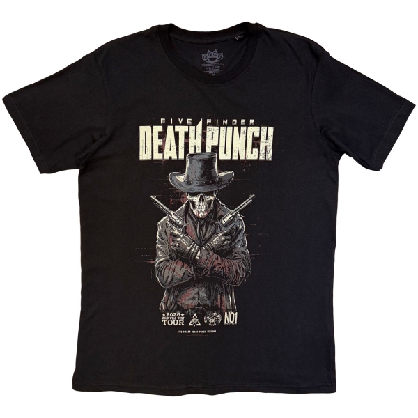 Five Finger Death Punch - Crossed Pistols Full Colour Uni Bl T-Shirt i gruppen MERCHANDISE / T-shirt / Nyheter / Hårdrock hos Bengans Skivbutik AB (5683368r)