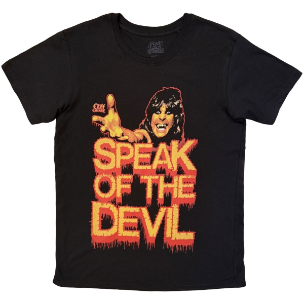 Ozzy Osbourne - Speak Of The Devil Dripping Uni Bl T-Shirt i gruppen MERCHANDISE / T-shirt / Nyheter / Hårdrock hos Bengans Skivbutik AB (5683369r)
