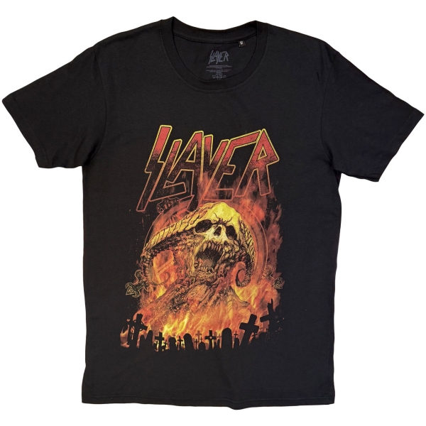 Slayer - Slayer Demoniac Distress Uni Bl T-Shirt i gruppen MERCHANDISE / T-shirt / Nyheter / Hårdrock hos Bengans Skivbutik AB (5683370r)