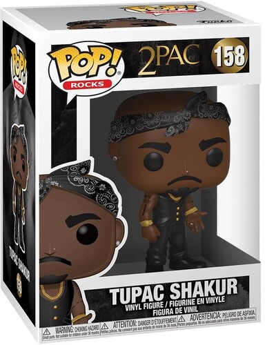 Tupac - Funko Pop! Rocks: Tupac With Vest & Bandana i gruppen MERCHANDISE / Merch / Hip Hop-Rap hos Bengans Skivbutik AB (5683380)
