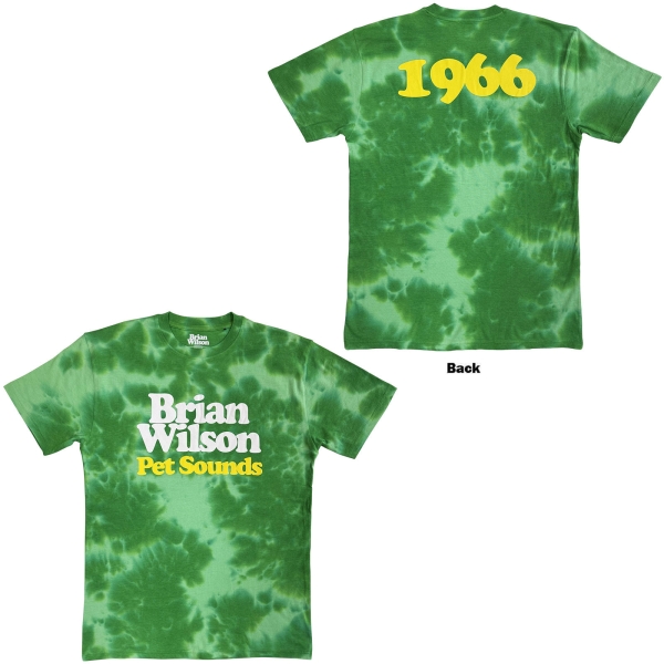 Brian Wilson - Pet Sounds '66 Uni Green Dipdye T-Shirt i gruppen MERCH / Kläder / T-shirts hos Bengans Skivbutik AB (5685419r)