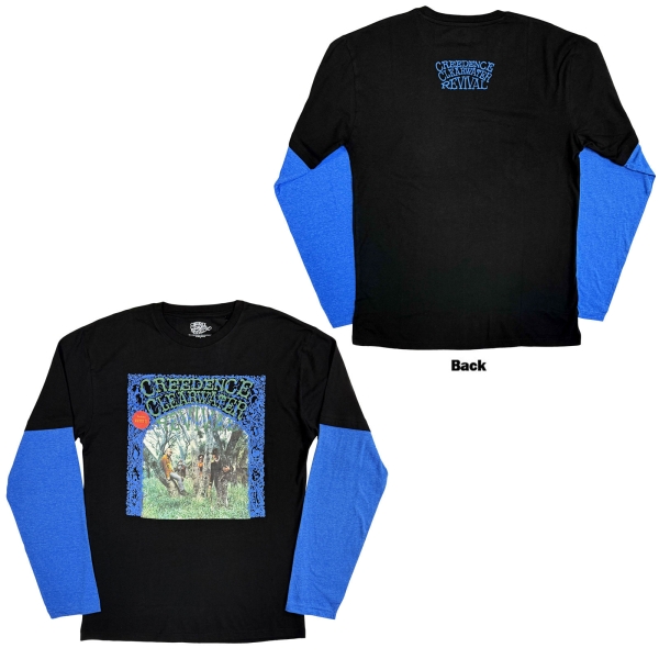 Creedence Clearwater Revival - Ccr Album Uni Bl/Blue Layered Longsleeve i gruppen MERCH / Kläder / Longsleeves & jerseys hos Bengans Skivbutik AB (5685420r)
