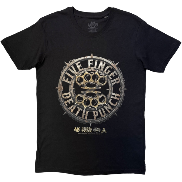 Five Finger Death Punch - Knuckles Emblem Uni Bl T-Shirt i gruppen MERCH / Kläder / T-shirts hos Bengans Skivbutik AB (5685431r)