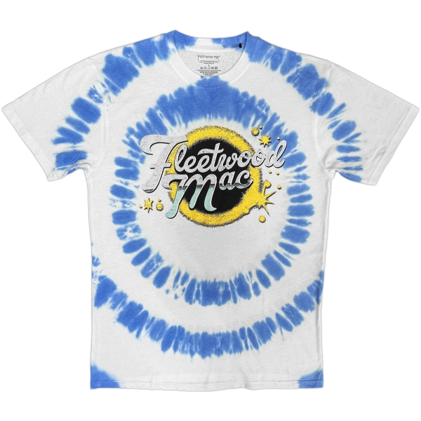 Fleetwood Mac - Logo Spiral Uni Wht Dipdye T-Shirt i gruppen MERCH / Kläder / T-shirts hos Bengans Skivbutik AB (5685433r)