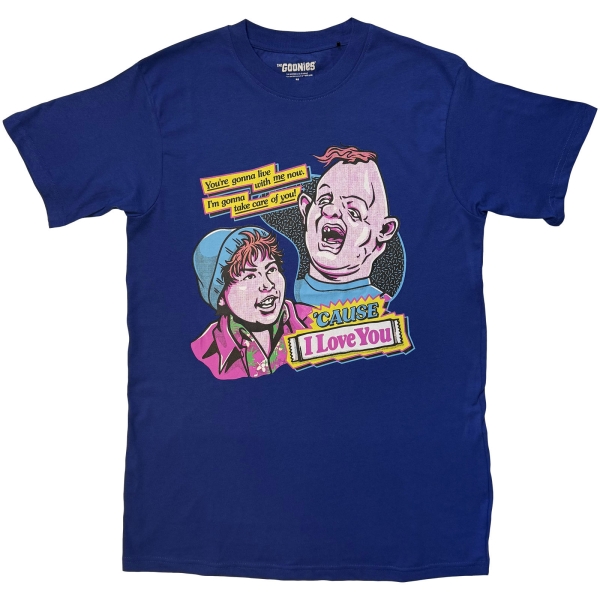 The Goonies - Cause L Love You Uni Navy T-Shirt i gruppen MERCH / Kläder / T-shirts hos Bengans Skivbutik AB (5685442r)