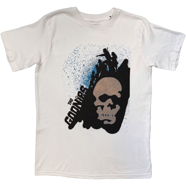 The Goonies - Skull Spray Paint Uni Wht T-Shirt i gruppen MERCH / Kläder / T-shirts hos Bengans Skivbutik AB (5685443r)
