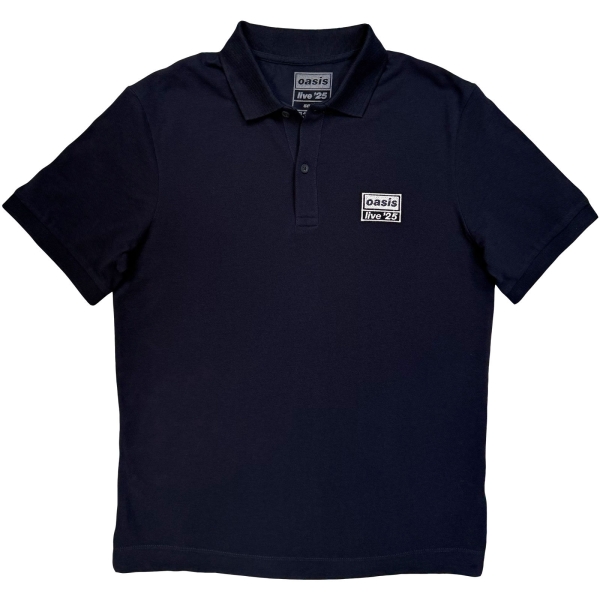 Oasis - Live '25 Lockup Uni Navy Polo Piké i gruppen MERCH / Kläder / Skjortor & pikéer hos Bengans Skivbutik AB (5685481r)