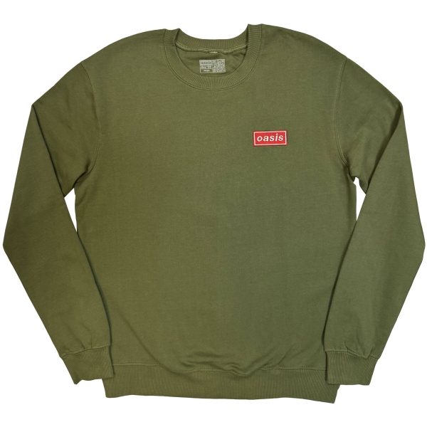 Oasis - Red Decca Logo Uni Khaki Sweatshirt i gruppen MERCH / Kläder / Sweatshirts hos Bengans Skivbutik AB (5685485r)