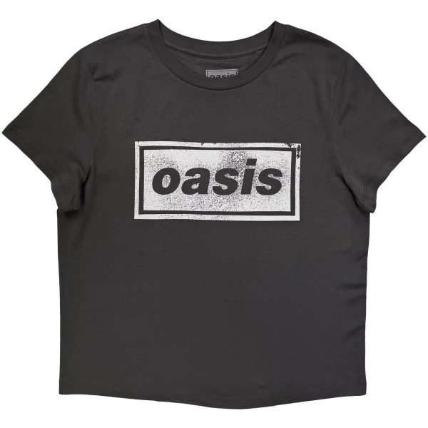 Oasis - Paint Logo Lady Char T-Shirt i gruppen MERCH / Kläder / T-shirts hos Bengans Skivbutik AB (5685492r)