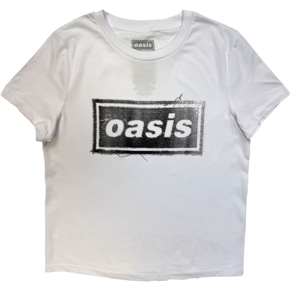Oasis - Thread Logo Lady Wht T-Shirt i gruppen MERCH / Kläder / T-shirts hos Bengans Skivbutik AB (5685494r)