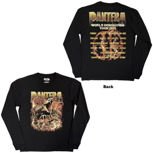 Pantera - World Domination Tour Uni Bl Longsleeve i gruppen MERCH / Kläder / Longsleeves & jerseys hos Bengans Skivbutik AB (5685503r)