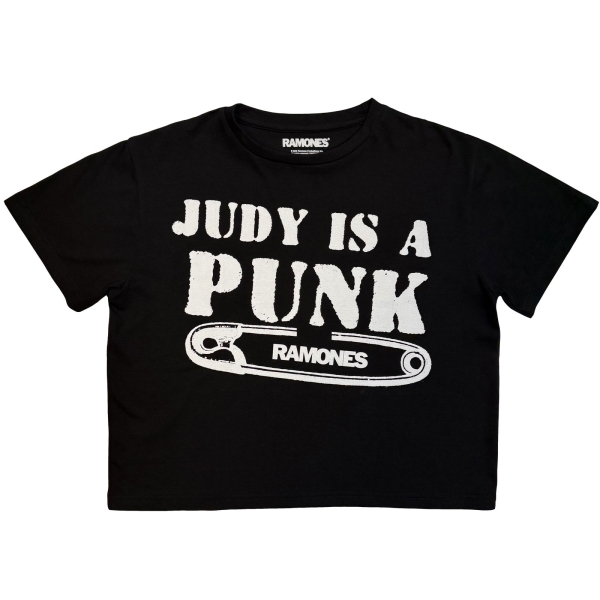 Ramones - Judy Is A Punk Lady Bl Crop Top i gruppen MERCH / Kläder / Crop tops hos Bengans Skivbutik AB (5685513r)