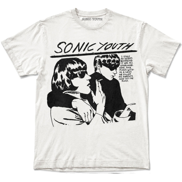 Sonic Youth - Goo Uni Wht T-Shirt i gruppen MERCHANDISE / T-shirt / Kommande / Pop-Rock hos Bengans Skivbutik AB (5686911r)
