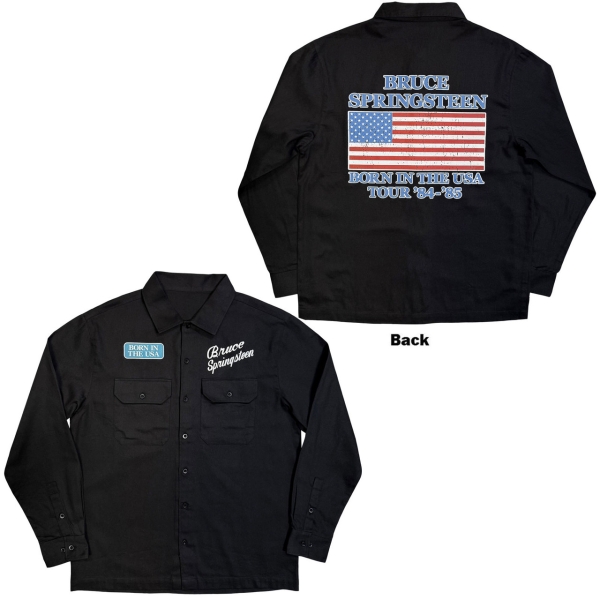 Bruce Springsteen - Born In The Usa Flag Uni Bl Casual Shirt i gruppen MERCHANDISE / Skjorta /  /  hos Bengans Skivbutik AB (5686954r)