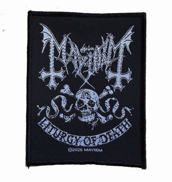 Mayhem - Patch Skull Omega (10,2 Cm X 8 Cm) i gruppen MERCHANDISE / Accessoarer / Kommande / Hårdrock hos Bengans Skivbutik AB (5691956)