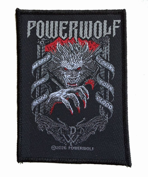 Powerwolf - Patch We Drink Your Blood (10 Cm X i gruppen MERCHANDISE / Accessoarer / Kommande / Hårdrock hos Bengans Skivbutik AB (5691958)
