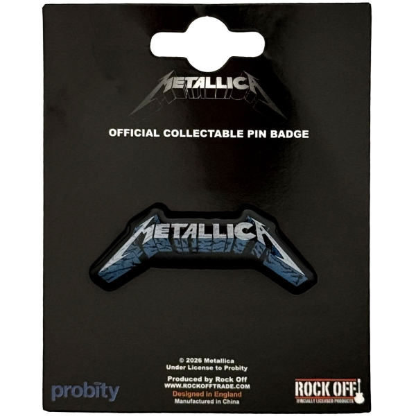 Metallica - Blue Shadow Logo Pin Badge i gruppen MERCHANDISE / Pin-Button Badge /  /  hos Bengans Skivbutik AB (5692775)