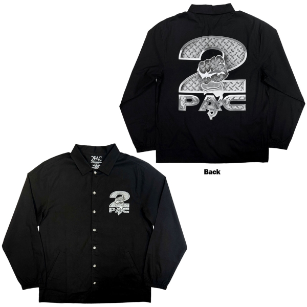 2Pac - Steel Logo Uni Bl Shirt i gruppen MERCHANDISE / Skjorta / / hos Bengans Skivbutik AB (5692968r)