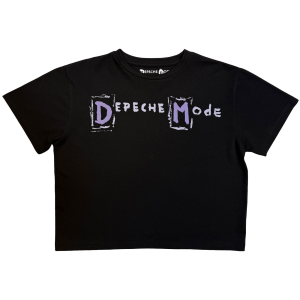Depeche Mode - Hand Painted Logo Lady Bl Crop Top i gruppen MERCHANDISE / T-shirt / Nyheter / Pop-Rock hos Bengans Skivbutik AB (5692982r)