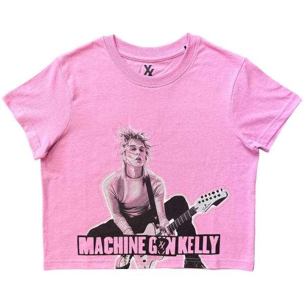 Machine Gun Kelly - Guitar Lady Pink Crop Top i gruppen MERCHANDISE / T-shirt / Nyheter / Pop-Rock hos Bengans Skivbutik AB (5693005r)