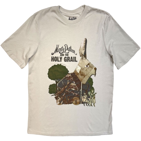 Monty Python - Trojan Rabbit Uni Grey T-Shirt i gruppen MERCHANDISE / T-shirt / Nyheter / Film-Musikal hos Bengans Skivbutik AB (5693010r)